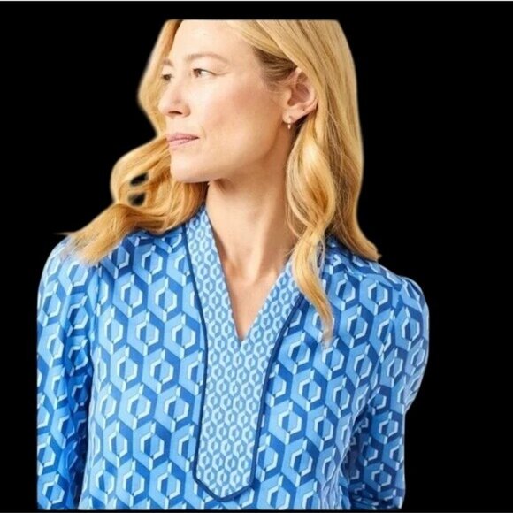 J. McLaughlin Emer Midi Dress Blue Size Medium New with Tag - Picture 5 of 7